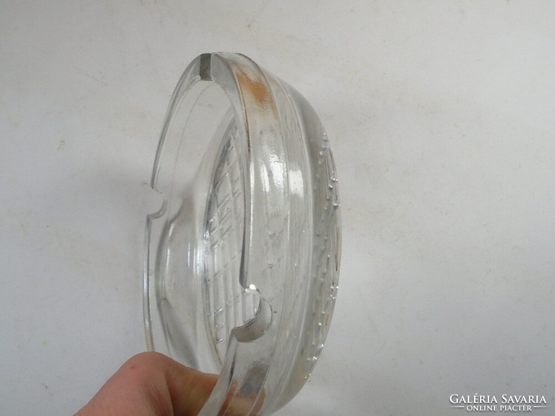 Retro régi bordázott mintás üveg hamutál hamus hamutartó tál tálka - kb. 1970.80-as évekből