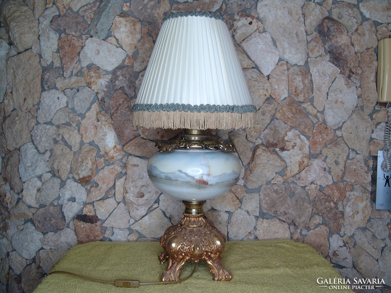 Antique beautiful gwtw kerosene lamp converted to electric