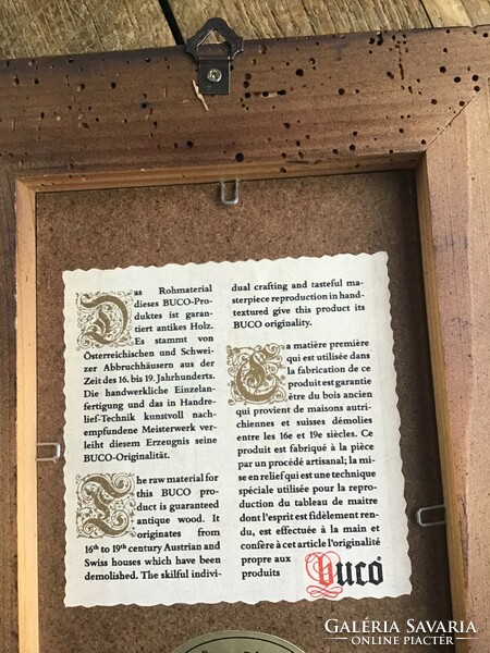 Buco brand antique sú ette frame with print