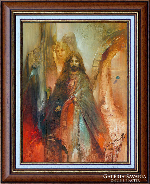 Mihály Buday: Time traveler - framed 52x42cm - artwork: 40x30cm - by21/312