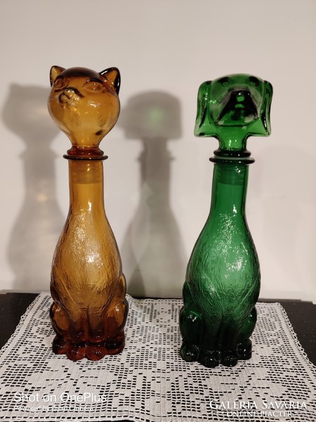 Öntöttüveg állatfigurás üvegpalackok eladóak