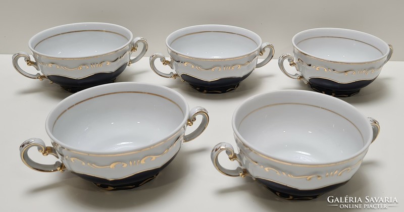 Zsolnay pompadour iii 5-person soup cups / set #1568