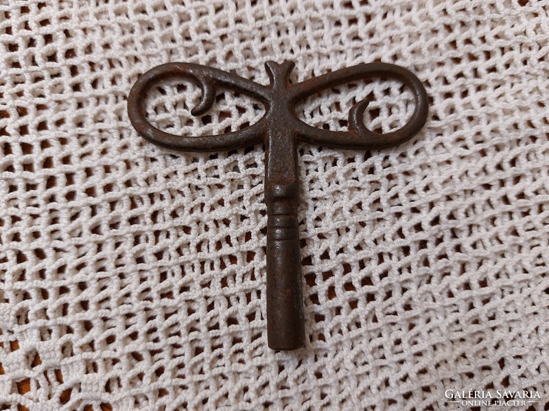 Antique wrought iron watch key