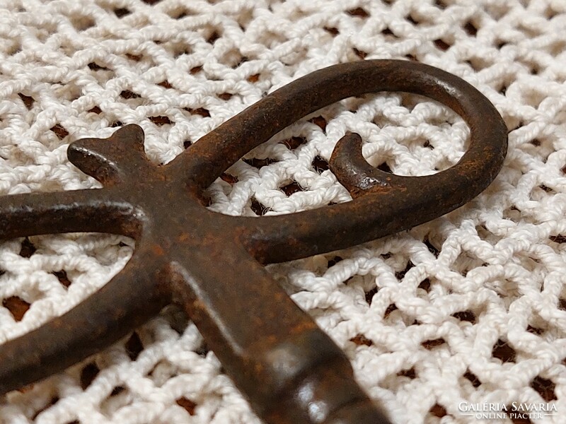 Antique wrought iron watch key