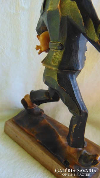 Antik art deco kéményseprő szobor   26 cm