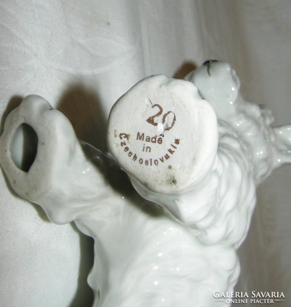 Kutya figura Cseh porcelán