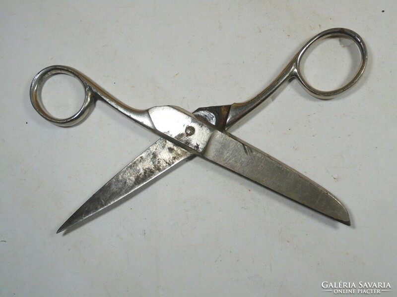 Old iron scissors - total length: 15 cm