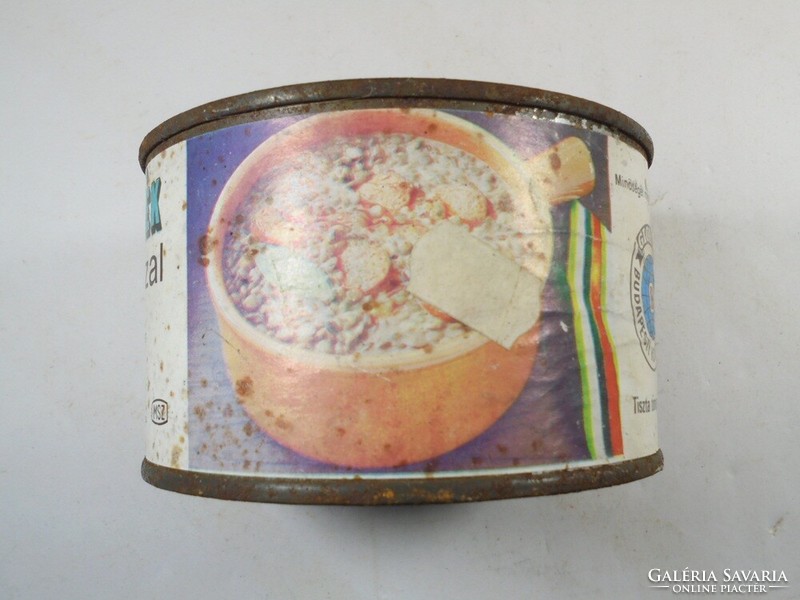 Retro globus canned food can - lentil stew with lechkolbas