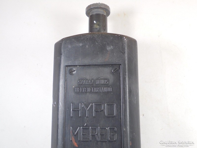 Retro hypo plastic bottle embossed inscription - lenin mg. No. Cegléd - from the 1980s