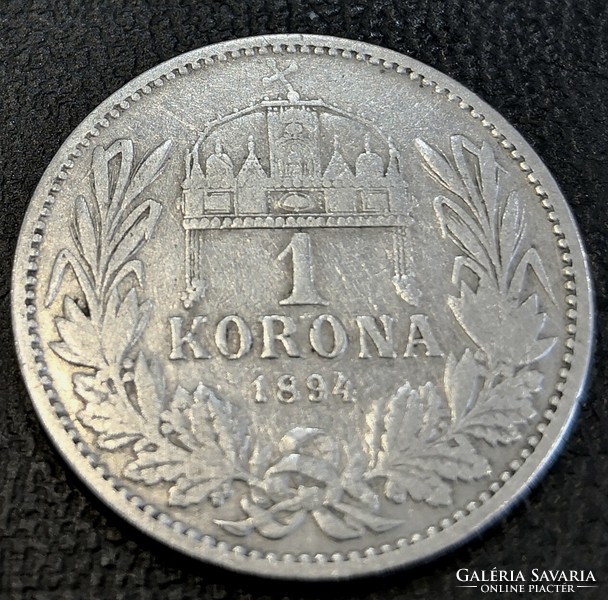 N/010 - 1894 silver József Ferenc 1 crown