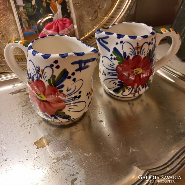 2 hand-painted ceramic spouts