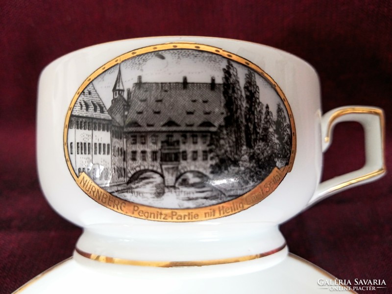 Antik Bavaria porcelán kávés csésze 6.5x4cm 1931-1945