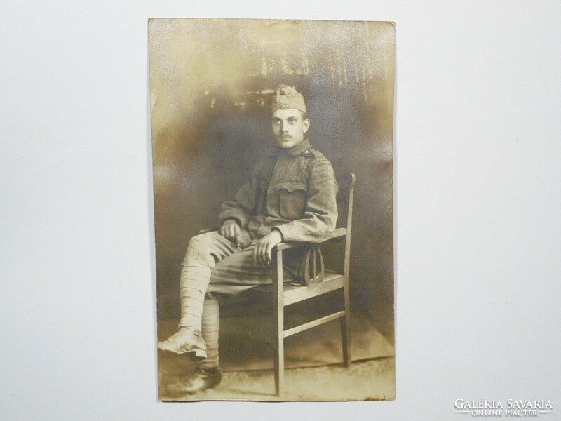 Régi antik fotó fénykép - férfi ember katona 1917-ből