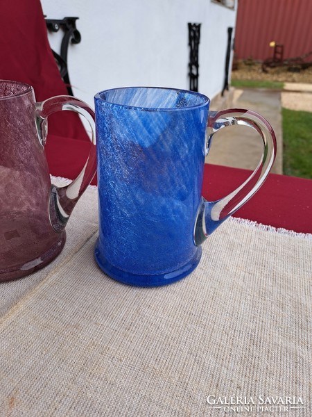 Yellow Blue Purple 13.5 Cm Cracked Veil Glass Veil Carcagi Berek Bath Glass Jug Jugs