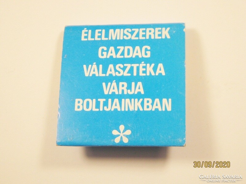 Retro advertising match matchbox - food retail company in Vác