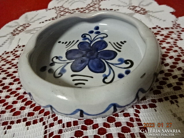 Austrian glazed ceramic ashtray, hand painted. He has! Jokai.