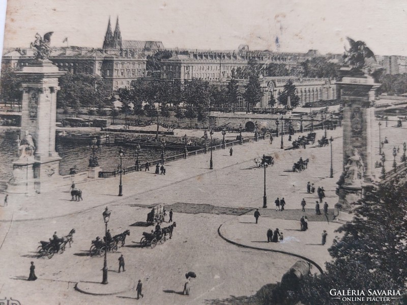 Régi képeslap 1912 Párizs fotó levelezőlap