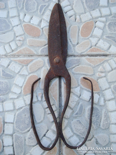 Antik régi kovácsoltvas vas vintage olló 23 cm