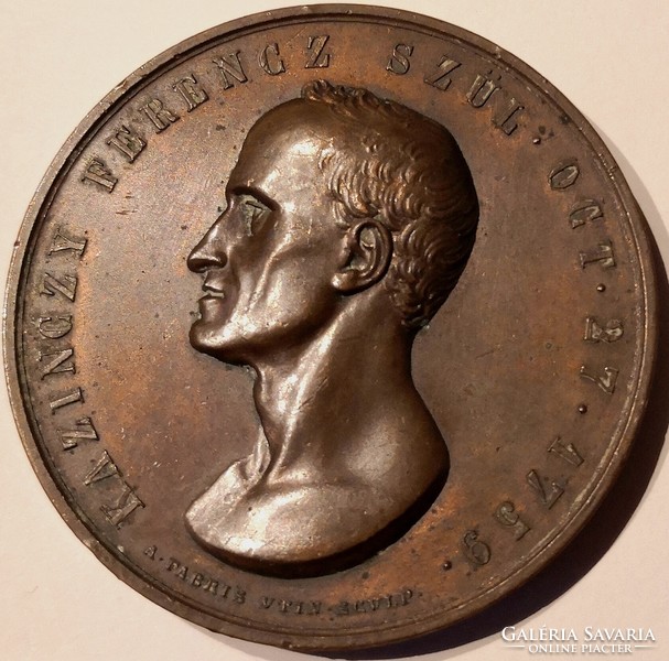 N/017 - 1859 - Kazinczy Ferenc bronz emlékérem