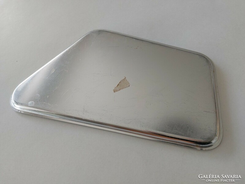Retro alumínium fém tálca szögletes