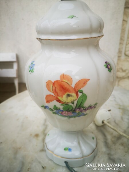 Beautiful Herend table lamp with flower pattern