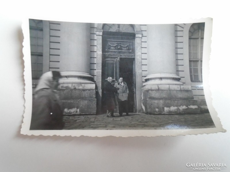 D193089 old photo - Debrecen - Józsi with the honorable gentleman 1962