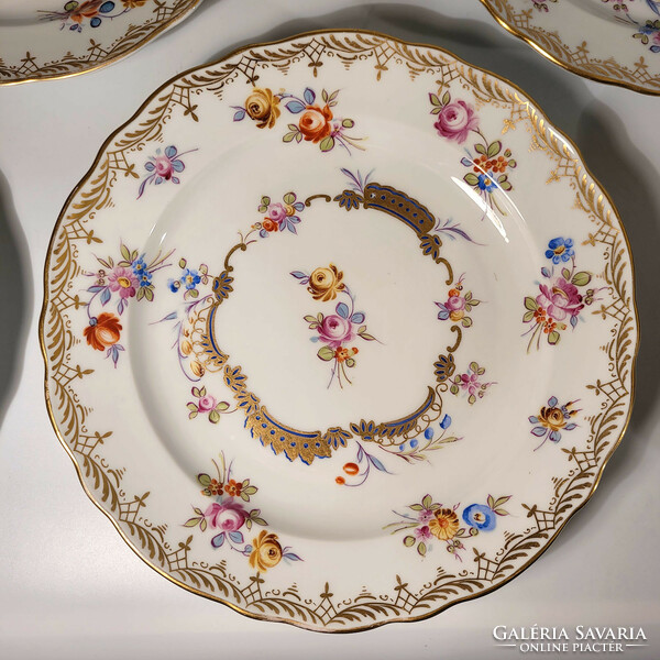 6pcs fischer Emil Meissen pattern plate d=25 turn of the century antique set tableware flat plate bowl