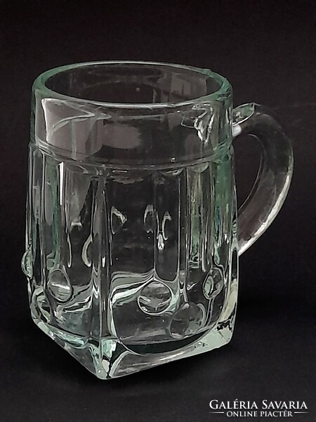 Antik szecessziós üveg csésze, bütykös pohár