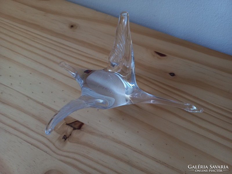 Humppila finnish glass bird, swan humppila finland crystal