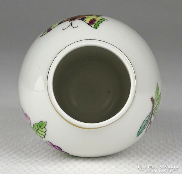 1L764 Régi Viktória mintás Herendi porcelán ibolyaváza 6.5 cm