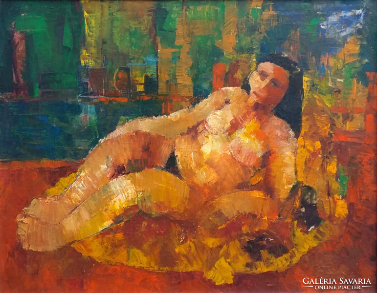 Miklós Faragó (1947- ): reclining nude
