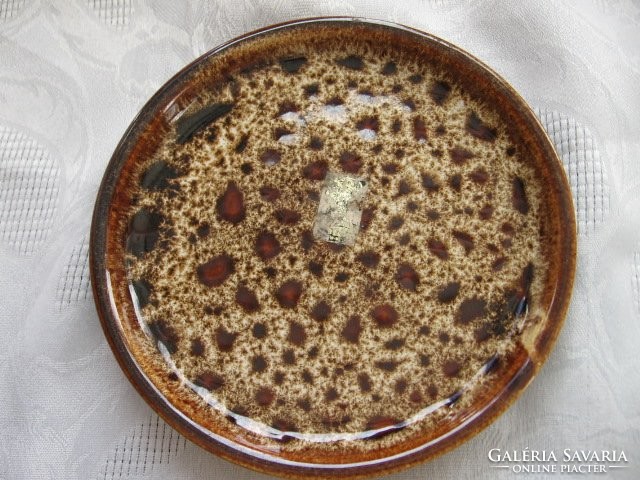Antique ocelot patterned gmundner porcelain plate and bowl