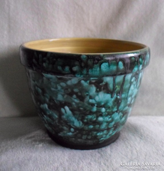 Old applied art large ceramic bowl