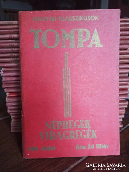 Tompa Mihály Népregék Virágregék, Magyar klasszikusok Bp., 96 oldal