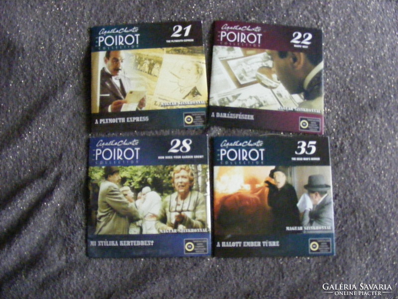 Régi cd, dvd Poirot Agatha Christie film 21, 22, 28, és 35-ös rész egyben