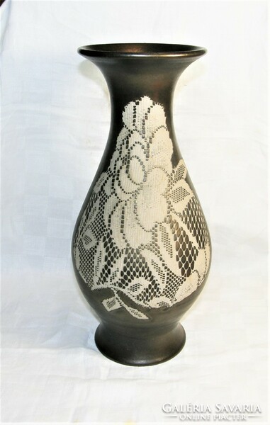 Rare special bod éva bronzed juried ceramic vase - 34 cm