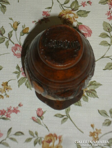 Kicsi Korondi mázas kerámia váza. 10 cm magas.
