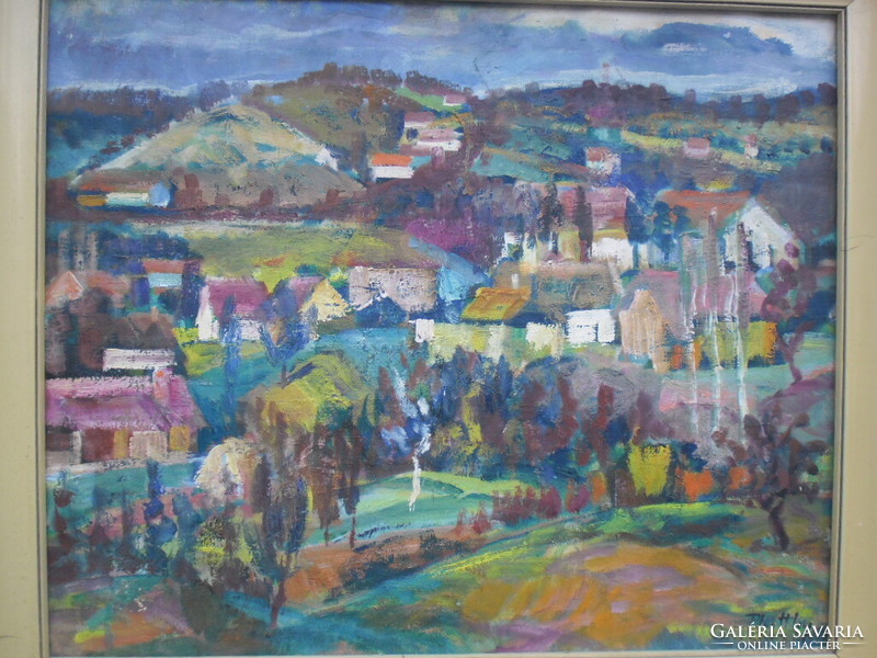 Platthy György ( 1908-) Somogyapáti, olaj-vászon alkotása, jelzett, keretben. Glatz Oszkár tanítvány