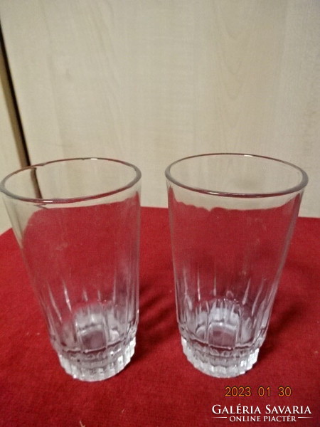 Thick-walled water glass, two pieces, height 13 cm. He has! Jokai.
