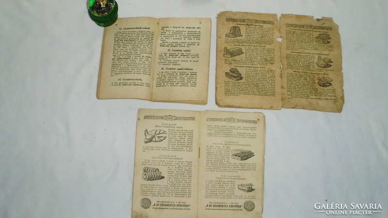 Antique cookbook, pages - together - váncza, dr. Oetker
