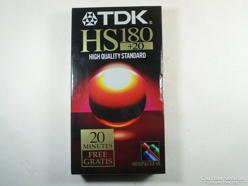 Retro TDK HS 180 +20 videókazetta videó kazetta VHS bontatlan csomagolásban, új