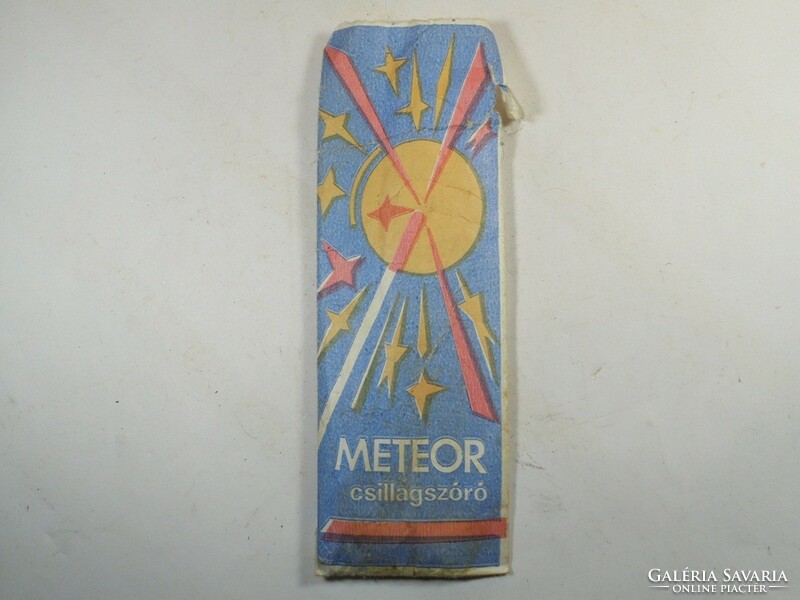 Retro METEOR csillagszóró, papír zacskó Bolyi Áfész 1980-as évekből