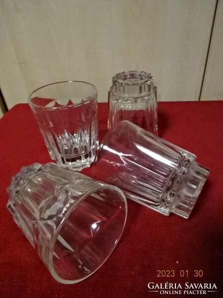 Thick-walled glass, four pieces, height 10 cm. He has! Jokai.