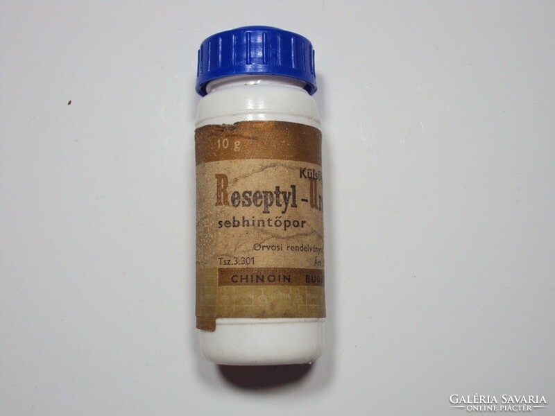 Retro Reseptyl-Urea sebhintőpor hintőpor doboz - Chinoin gyártó - 1970-es évekből