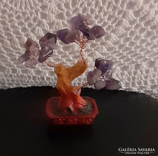 Amethyst mineral lucky tree, tree of life, feng shui symbol