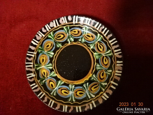 Glazed ceramic bowl, hand painted, diameter 11 cm. He has! Jokai.
