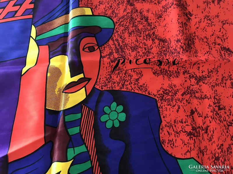 Picasso festményes kendő, 87 x 85 cm