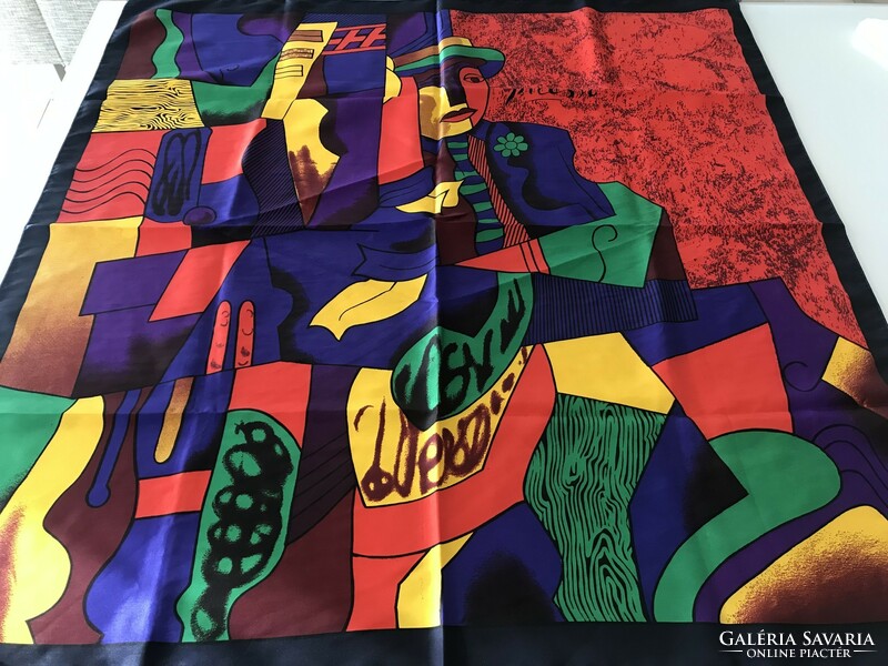 Picasso painting scarf, 87 x 85 cm