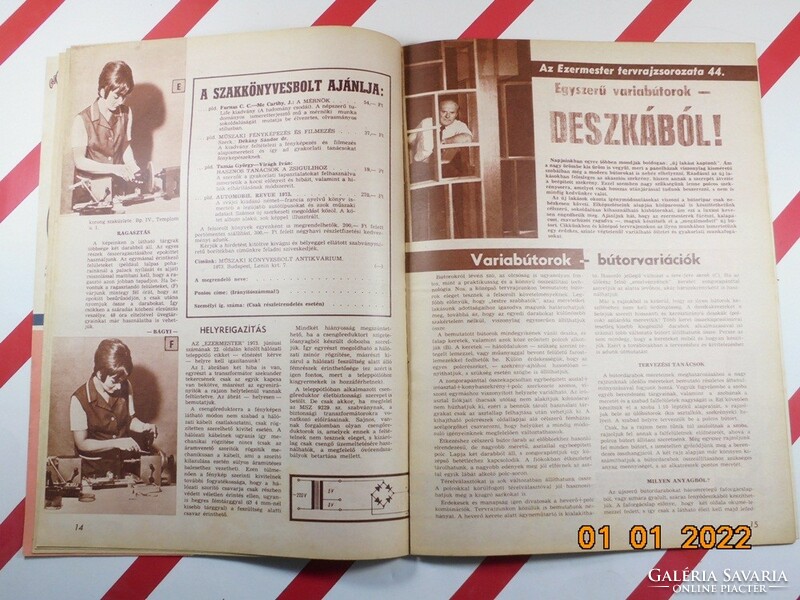 Régi retro Ezermester hobbi barkács újság - 73/8  - 1973 augusztus - Születésnapra
