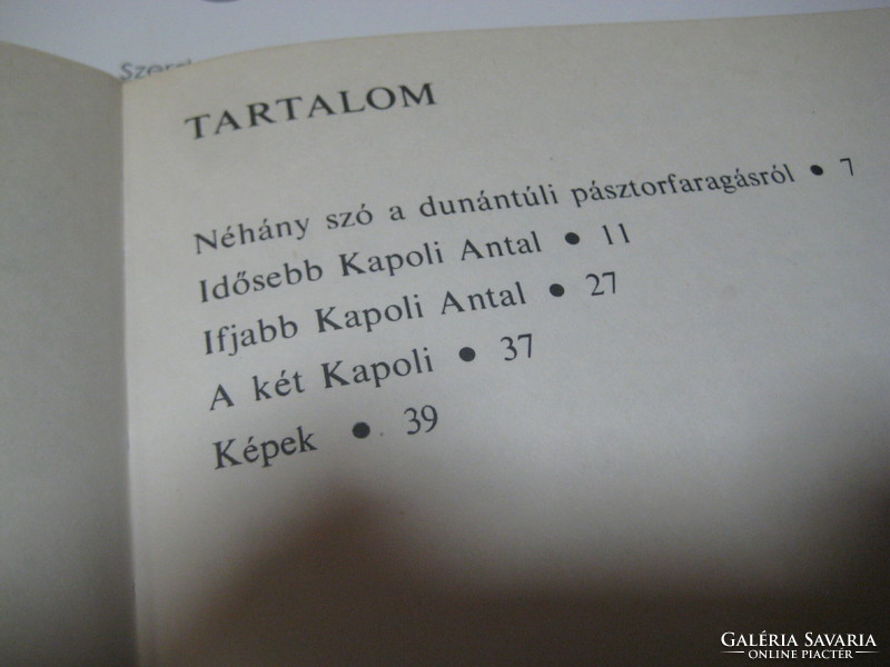 A két Kapoli   A népművészet mesterei   Írta Domanovszky Gy .  Corvina 1983.